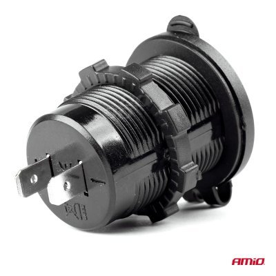 AMiO - Nabíjačka 2xUSB 12/24V MOD-04