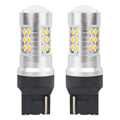 AMiO - LED žiarovky CANBUS 3030 24SMD T20 7440 WY21W Oranžová 12V/24V