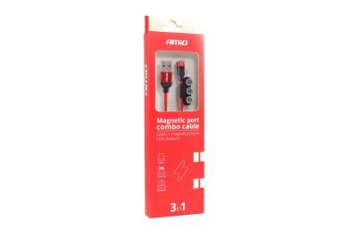 AMiO - Multikábel USB Lightning/USB C/micro USB 1m UC-08