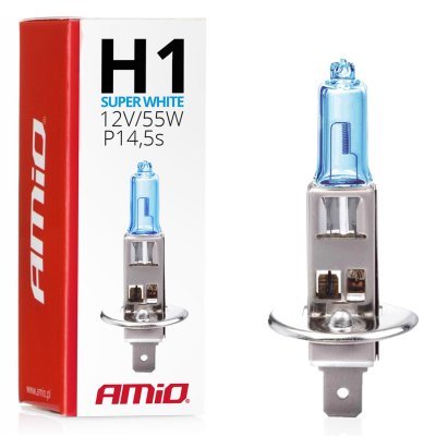 AMiO - Halogénová žiarovka H1 12V 55W Super White