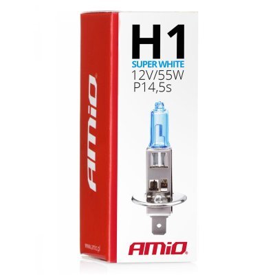 AMiO - Halogénová žiarovka H1 12V 55W Super White