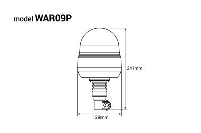 AMiO - Výstražný LED maják WAR09P, ECE R10 R65 39LED 12/24V IP56