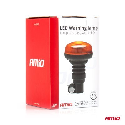 AMiO - Výstražný maják W21pl tyčový Flexi R65 R10 18LED 12 / 24V IP56
