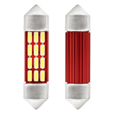 AMiO - LED žiarovky CANBUS 4014 12SMD Festoon C5W C10W C3W 36mm White 12V/24V