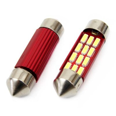 AMiO - LED žiarovky CANBUS 4014 12SMD Festoon C5W C10W C3W 36mm White 12V/24V