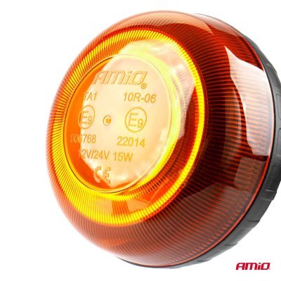 AMiO - Výstražný maják W21sb na skrutke R65 R10 18LED 12/24V IP56