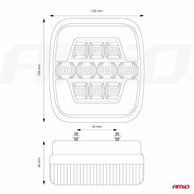 AMiO - Svetlo zadné združené LED ĽAVÉ, PRAVÉ RCL-05-LR