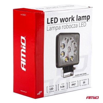 AMiO - Pracovné LED svetlo AWL07 9 LED FLOOD 9-36V