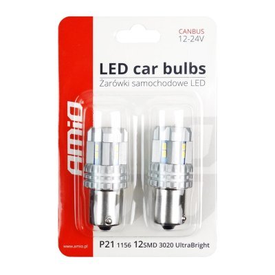 AMiO - LED žiarovky CANBUS 3020 UltraBright 22SMD 1156 BA15S P21W R10W R5W White 12V/24V