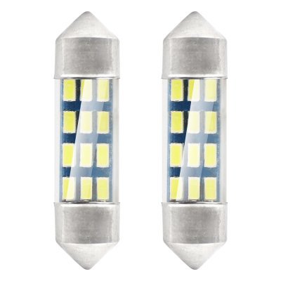 AMiO - LED žiarovky STANDARD 3014 12SMD Festoon C5W C10W C3W 36mm White 12V
