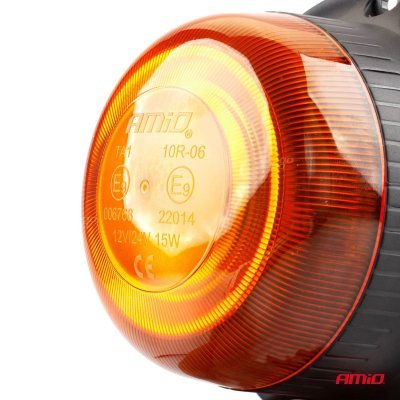 AMiO - Výstražný maják W21ml Magnet / 3 skrutky R65 R10 18LED 12/24V IP56