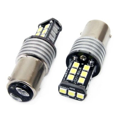 AMiO - LED žiarovky CANBUS 2835 15SMD 1157 BAY15D P21/5W White 12V/24V