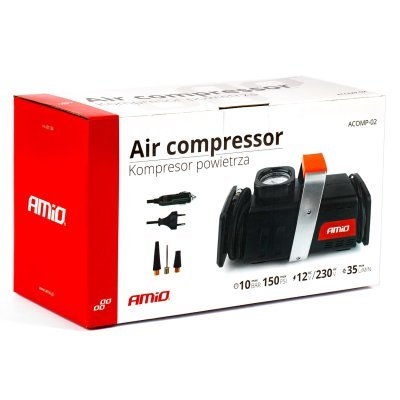 AMiO - Kompresor do auta 12V/230V, Acomp-02