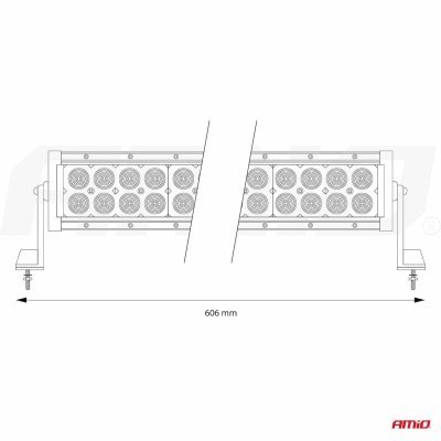 AMiO - Panelové pracovné svetlo AWL24 24LED COMBO 9-36V