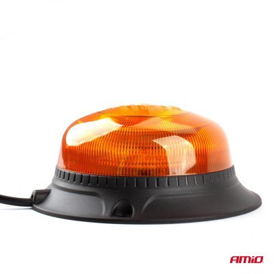 AMiO - Výstražný maják W21m Magnet / 3 skrutky R65 R10 18LED 12/24V IP56