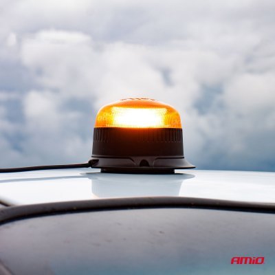 AMiO - Výstražný maják W213b 3 skrutky R65 R10 18LED 12/24V IP56