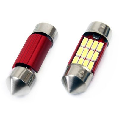 AMiO - LED žiarovky CANBUS 4014 12SMD Festoon C5W C10W C3W 31mm White 12V/24V