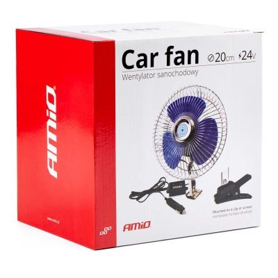 AMiO - Ventilátor do auta kovový 24V