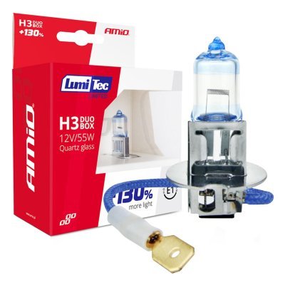 AMiO - Halogénový DUO blister (2ks) H3 12V 55W sada LumiTec LIMITED +130%