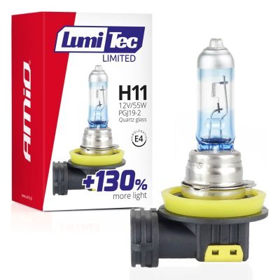 AMiO - Halogénová žiarovka H11 12V 55W LumiTec LIMITED +130%