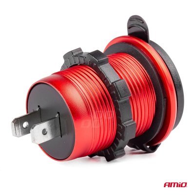 AMiO - Nabíjačka USB+USB-C 12/24V MOD-09