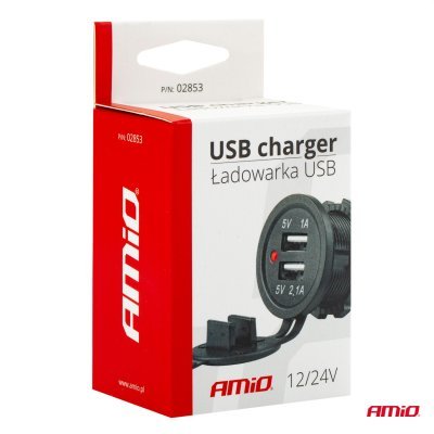 AMiO - Nabíjačka 2xUSB 12/24V MOD-03