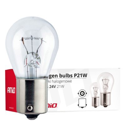 AMiO - Halogénové žiarovky P21W BA15s 24V 10ks
