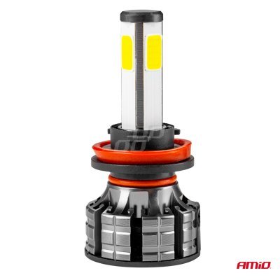 AMiO - LED žiarovky hlavného svietenia H8/H9/H11 COB 4Side