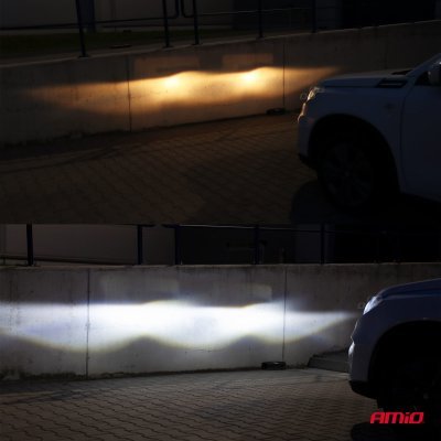 AMiO - LED žiarovky hlavného svietenia H8/H9/H11 COB 4Side