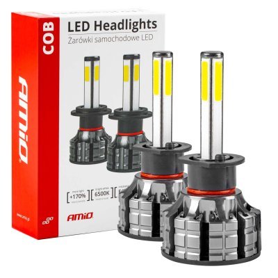 AMiO - LED žiarovky hlavného svietenia H1 COB 4Side
