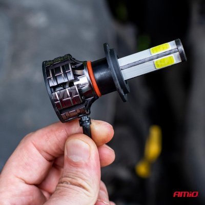 AMiO - LED žiarovky hlavného svietenia H7 COB 4Side
