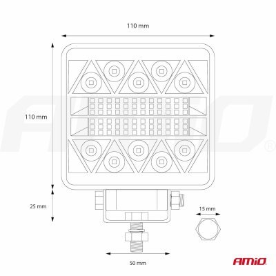 AMiO - Pracovné LED svetlo AWL15 26LED COMBO 9-36V