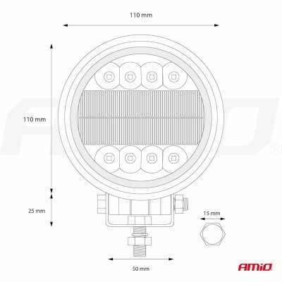 AMiO - Pracovné LED svetlo 42LED COMBO (2 funkcie)- AWL14