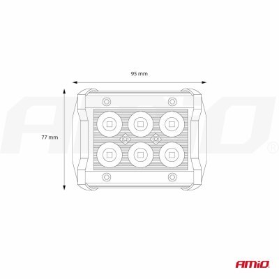 AMiO - Pracovné LED svetlo AWL17 6LED FLOOD 9-36V