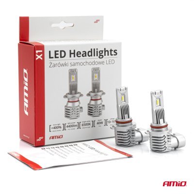 AMiO - LED žiarovky hlavného svietenia HB4 9006 X1 Series AMiO