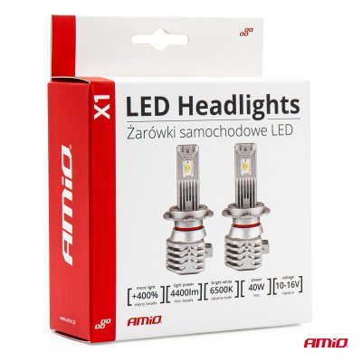 AMiO - LED žiarovky hlavného svietenia HB4 9006 X1 Series AMiO