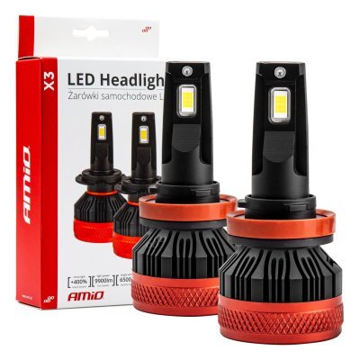 AMiO - LED žiarovky hlavného svietenia H8/H9/H11/H16 X3 Series