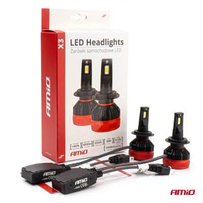 AMiO - LED žiarovky hlavného svietenia H7/H18 X3 Series
