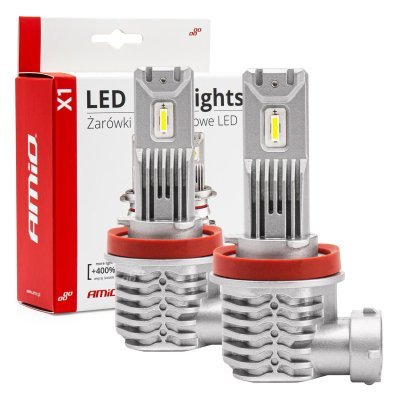 AMiO - LED žiarovky hlavného svietenia H8/H9/H11/H16 X1 Series AMiO