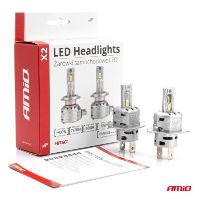 AMiO - LED žiarovky hlavného svietenia H4/H19 X2 Series