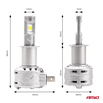 AMiO - LED žiarovky hlavného svietenia H3 X2 Series