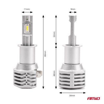AMiO - LED žiarovky hlavného svietenia H3 X1 Series AMiO