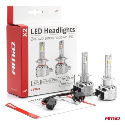 AMiO - LED žiarovky hlavného svietenia H1 X2 Series