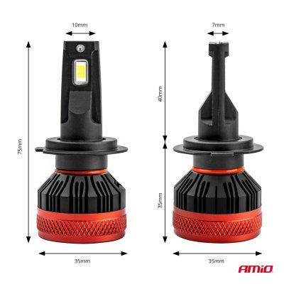 AMiO - LED žiarovky hlavného svietenia H7/H18 X3 Series