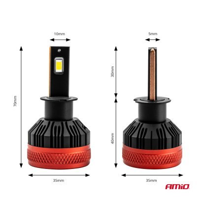 AMiO - LED žiarovky hlavného svietenia H3 X3 Series