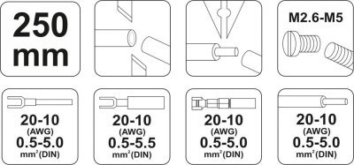 Yato - Kliešte odizolovacie a konektorové 250mm