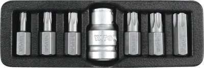 Yato - Sada bitov TORX s otvorom 7ks