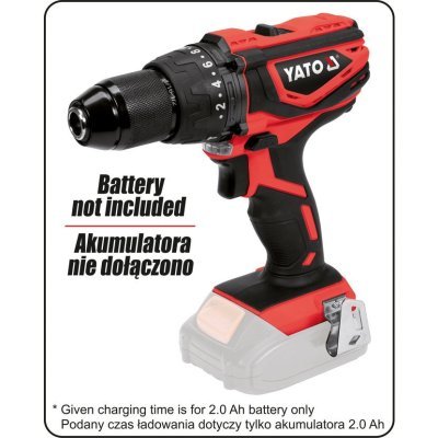 Yato - Vŕtačka s príklepom 18V 40Nm korpus