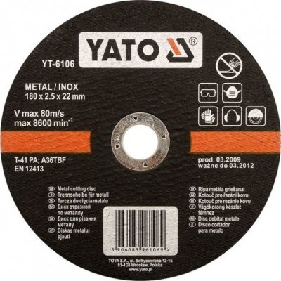 Yato - Rezný kotúč na kov Ø115 x 22 x 1.2mm