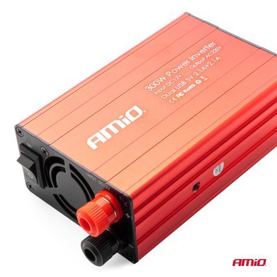 AMiO - Menič napätia AMiO 12V/220V 300W/600W 2xUSB PI03